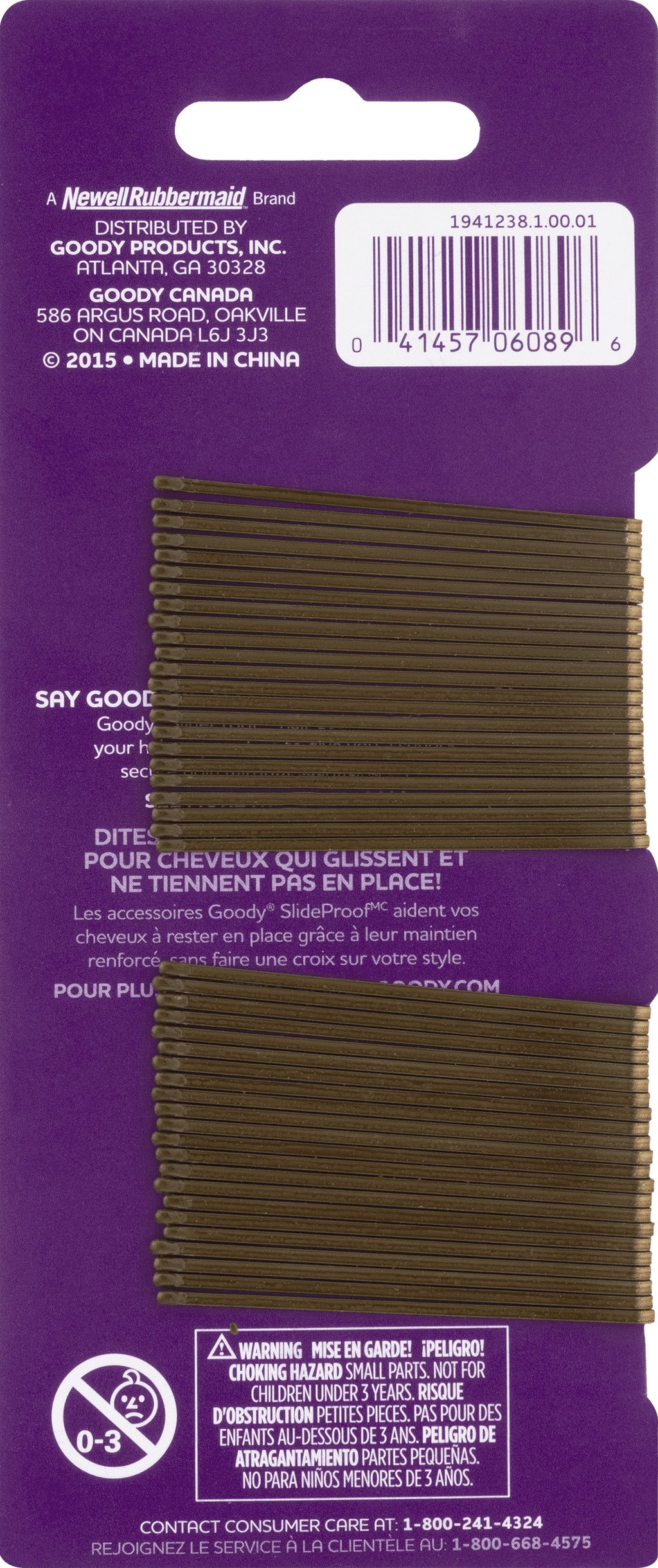 Goody® Slideproof Metallic Bobby Pins, Brown 45 CT - Image 5