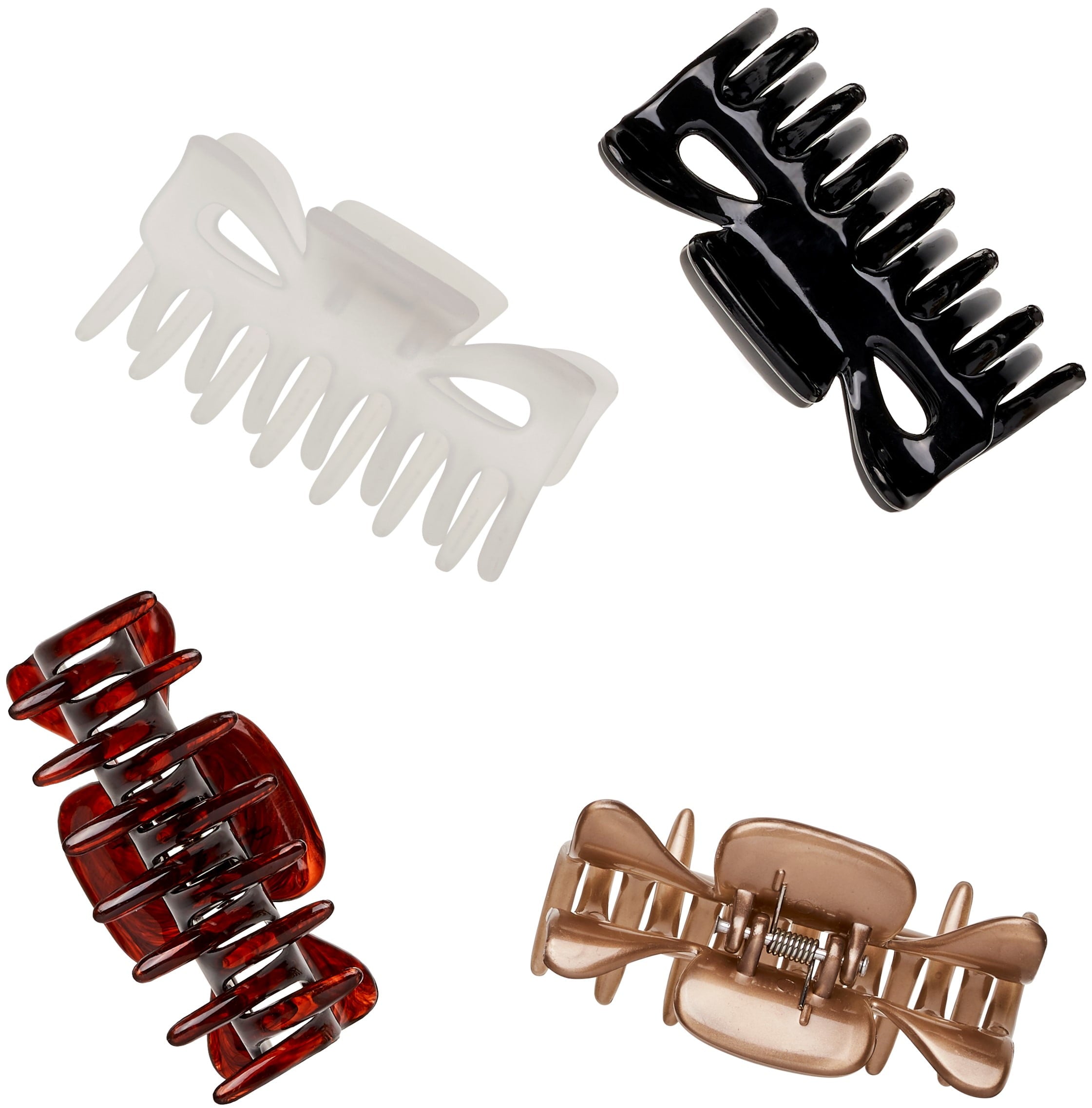 Hair Clips Assorted Neutral Colors 4 Ct - Image 4