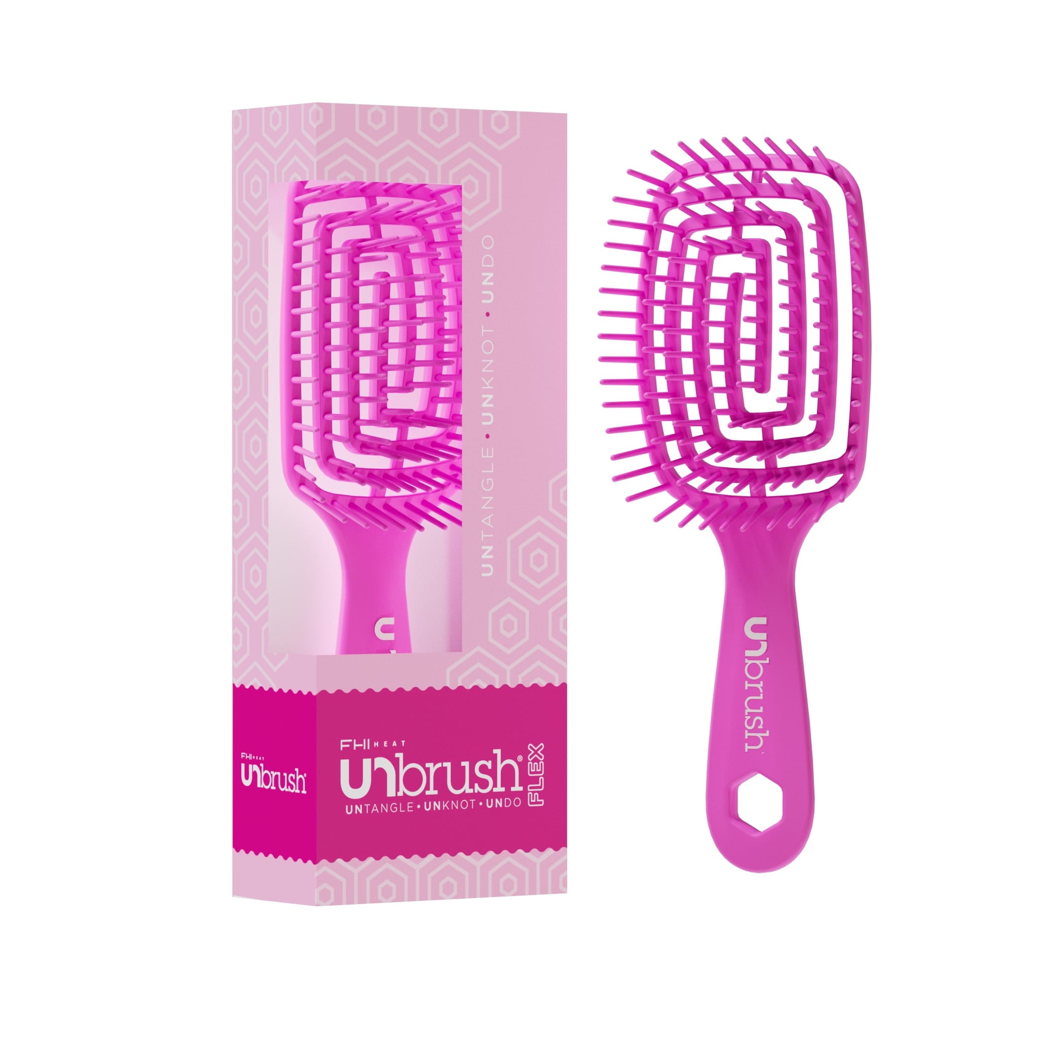 Flex Detangling Brush, Pain-Free Brushing on All Wet or Dry Hair Types, Pink, 8" - Image 4