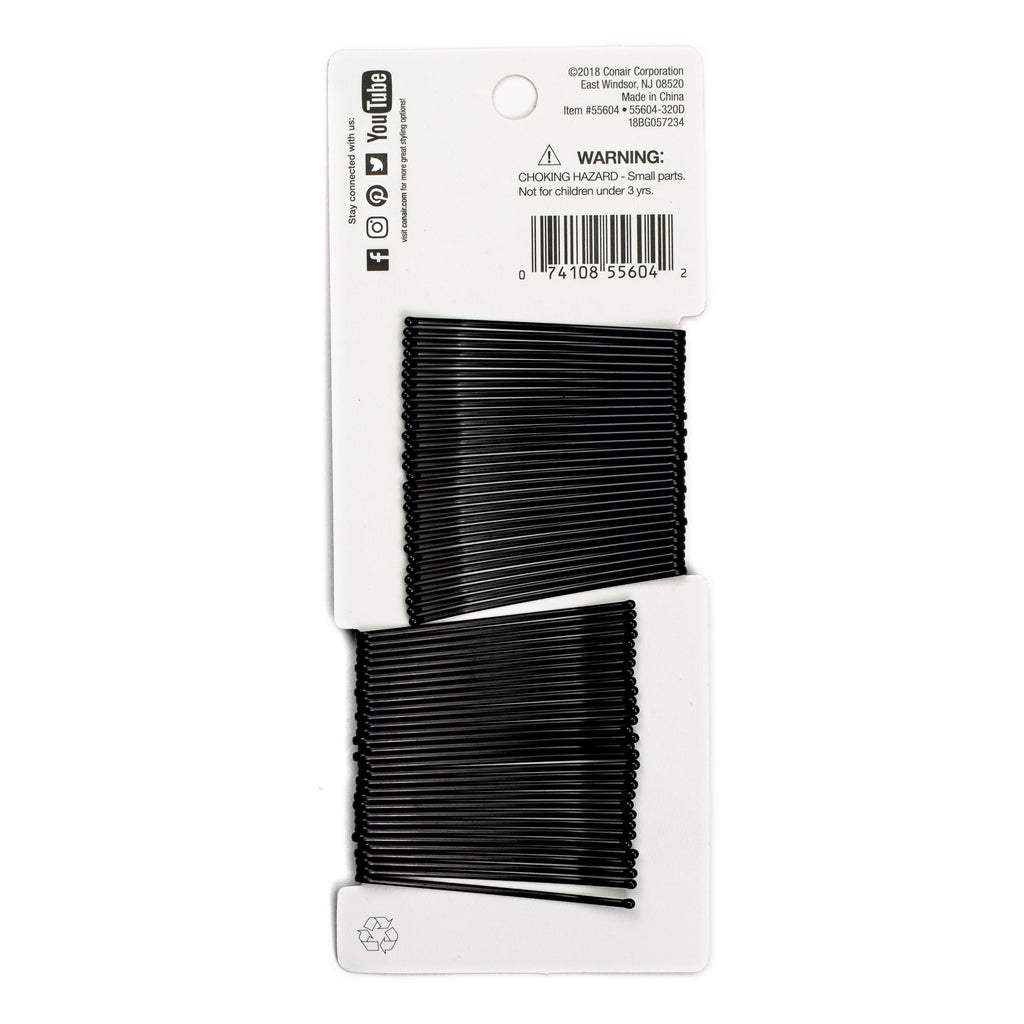 Curved Bobby Pins, Smooth Black, 60 Count - Image 5