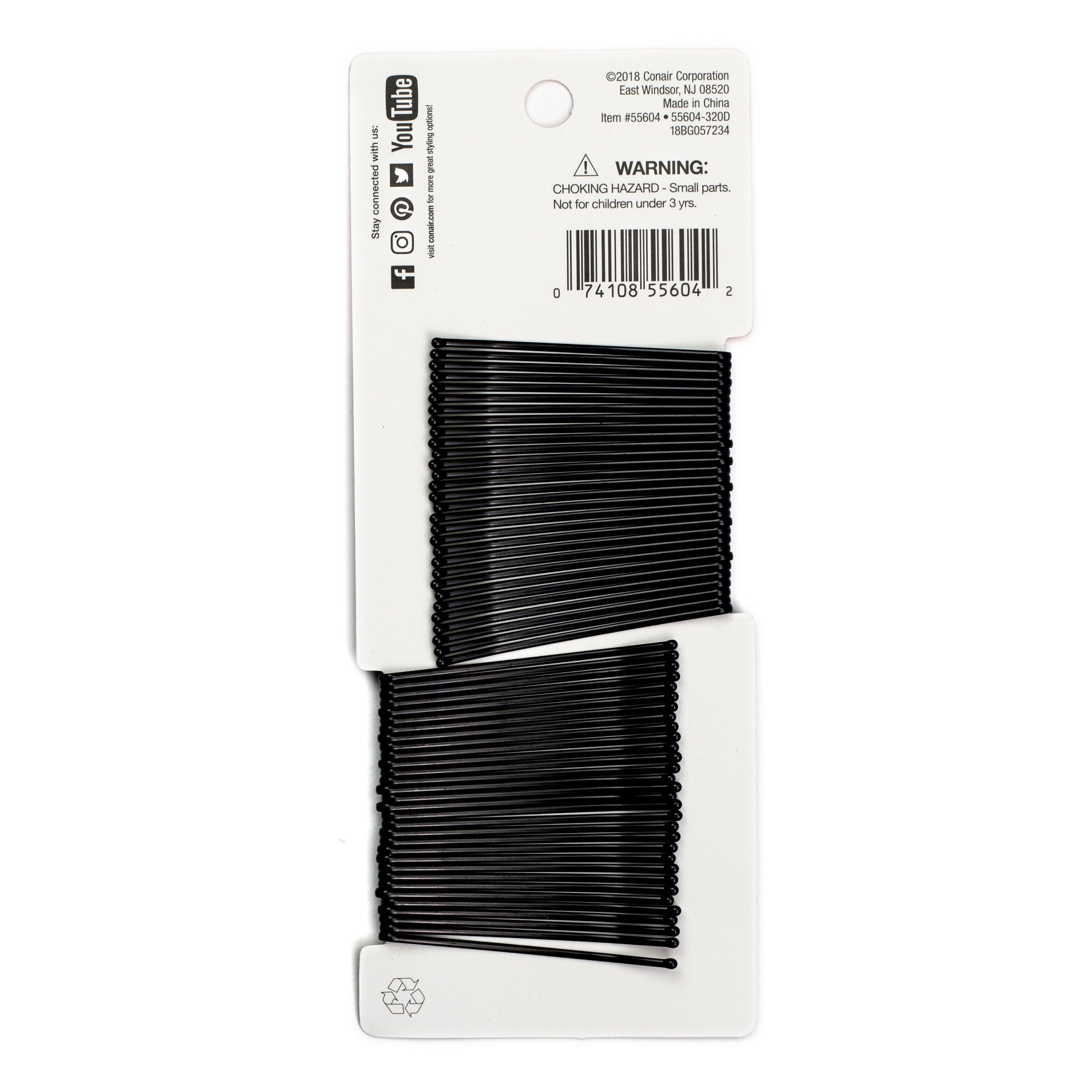 Curved Bobby Pins, Smooth Black, 60 Count - Image 5