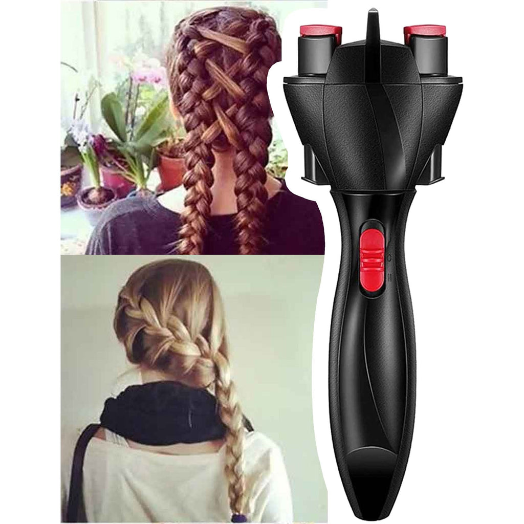 360 Degree Automatic Hair Braider,Electric Braiding Machine with 3 Modes and Twister Clip Head for DIY Hair Styling,Magicing Roller Styling - Image 4