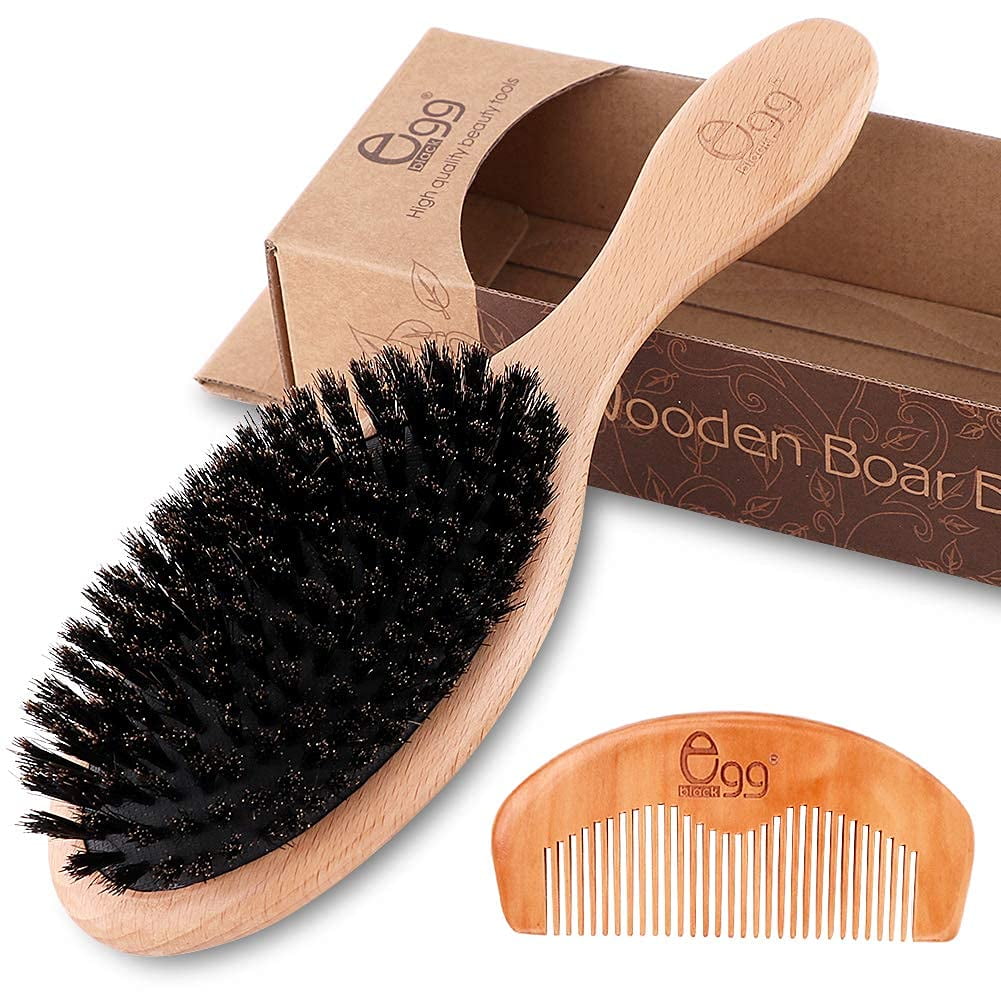BLACK Soft Hair Brush Hair Comb for Thin and Fine Hair Detangle Smoothing Haircare Beauty Gift - Image 6