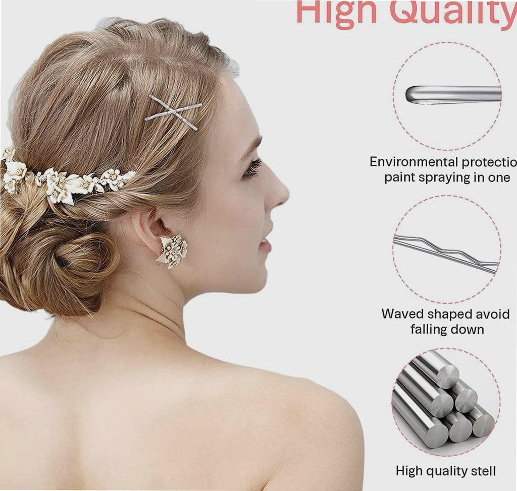 Bobby Pins, 120 Pcs Hair Grips Hair Pins for Women Fine Hair with BoxSilver,5 cm/2 Inches) - Image 3
