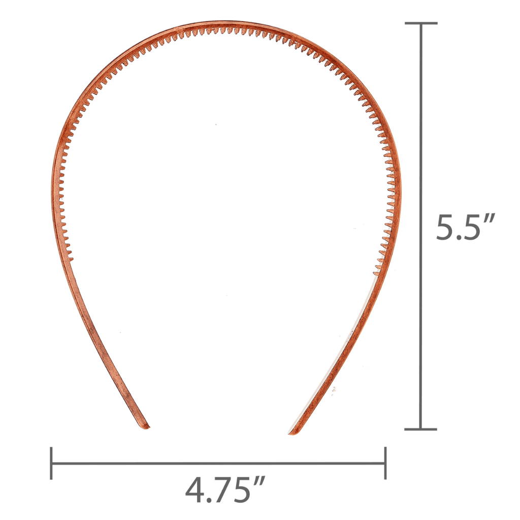 Plastic Headbands, Black and Brown, 2 Count - Image 3