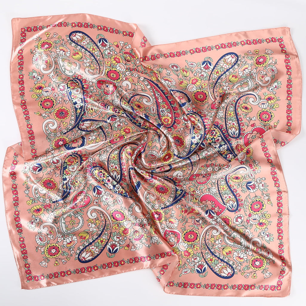 35" Large Square Satin Head Scarf - Silk Hair Scarf Square Hair Bandanas Women Sleeping Head Wraps - Image 6
