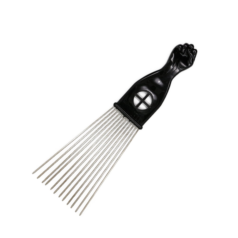 Metal Comb Pick Hair Afro Picks Steel Beard Smooth Fork Detangle Male Wide Tooth - Image 3
