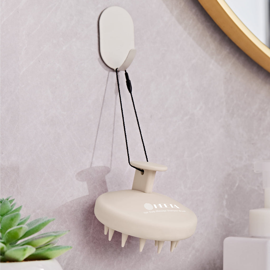 Hair Growth, Exfoliator for Dandruff Removal & Relaxation, Shampoo Brush Fit Wet Dry Hair Use, Beige - Image 6