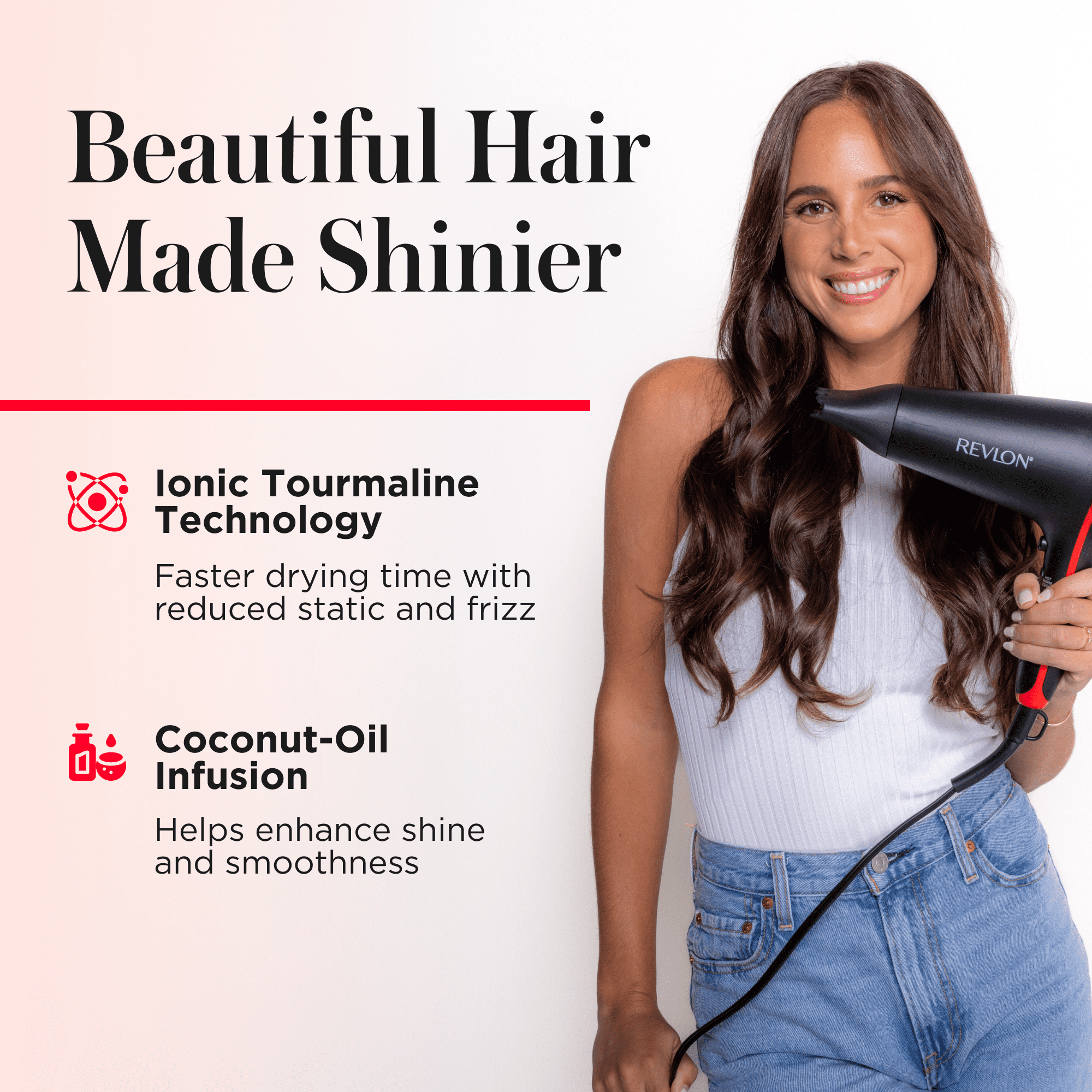 Oil-Infused Ceramic Hair Dryer with Diffuser, Black - Image 3
