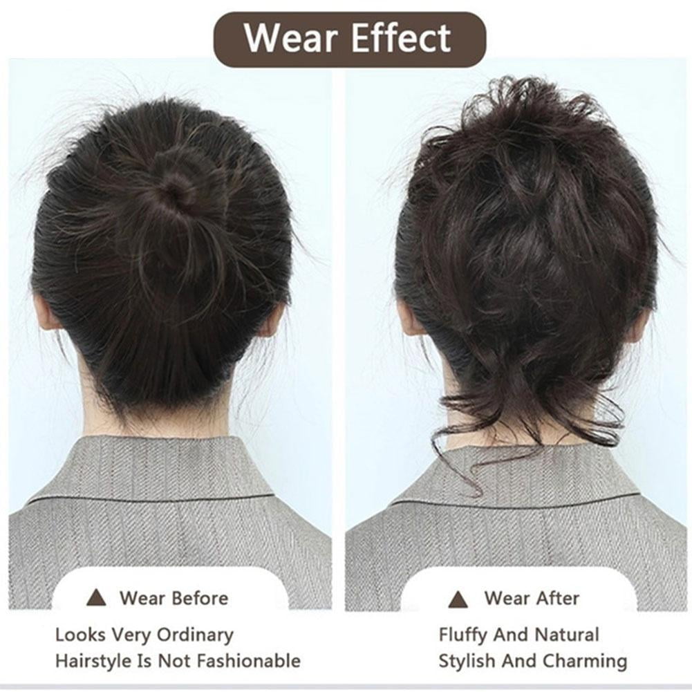 Womens Hair Piece Chignon Messy Bun Ponytail Hair Curly Hair Extensions. W2M7 - Image 2