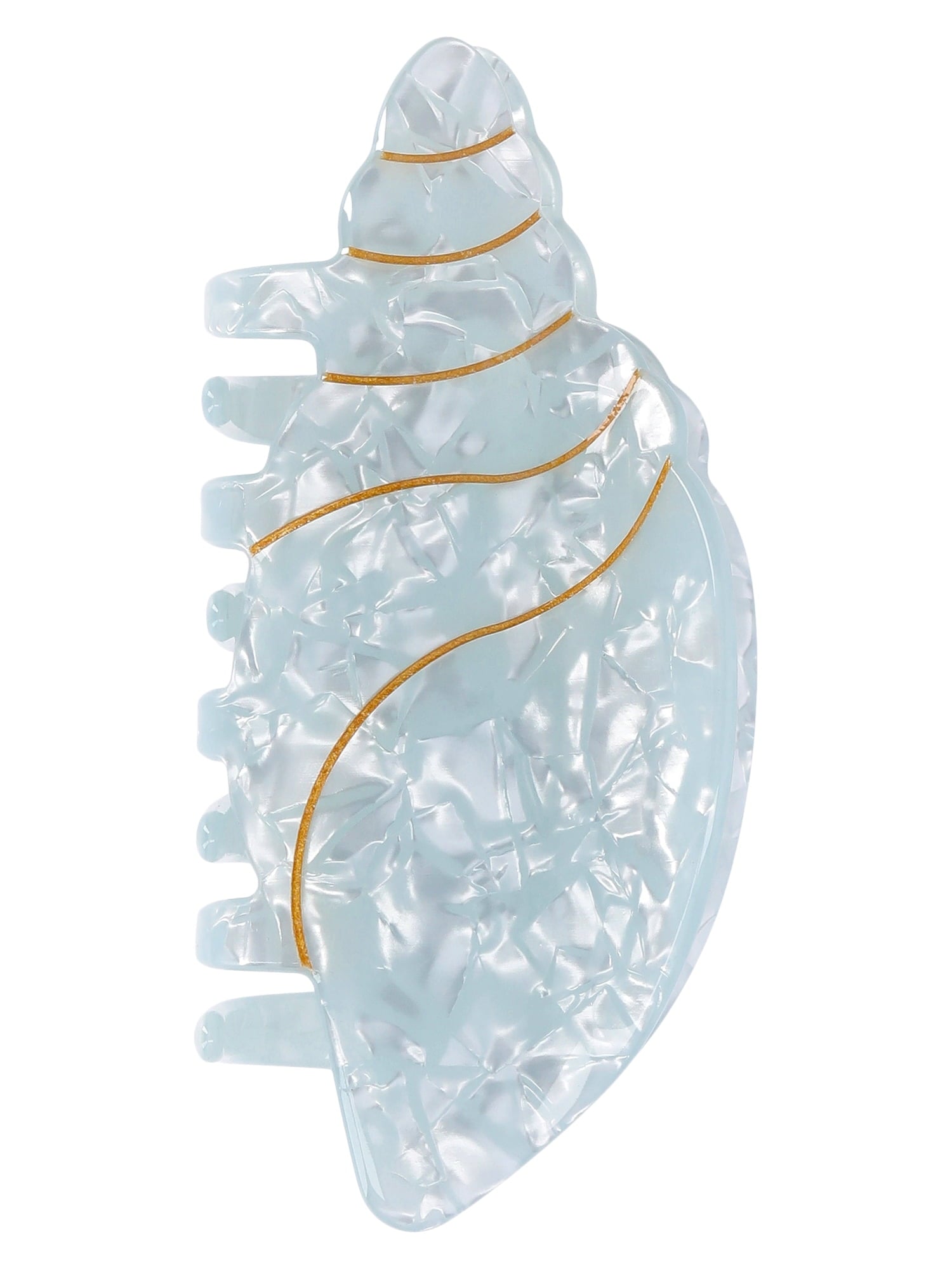 Conch Shell Hair Claw Clip, Aqua - Image 3
