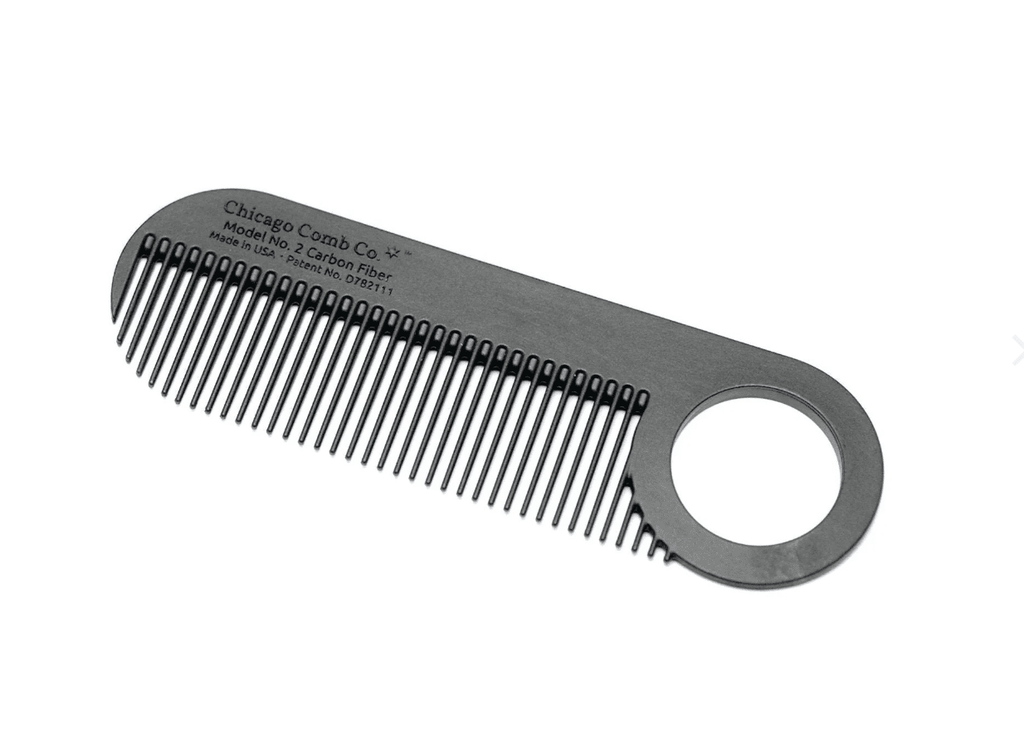 2 Carbon Fiber, Made in , Anti-static, 4 inches (10 cm) long, Fine-tooth, Pocket & Travel , for Thinner Hair, Beard &... - Image 2