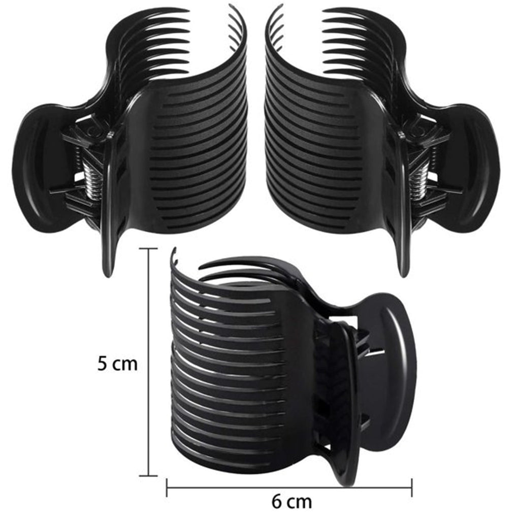 12 Pieces Hot Roller Clips Hair Curler Clips Replacement Roller Clips For Women Girls Hair Sec-tion Styling (Black) - Image 3