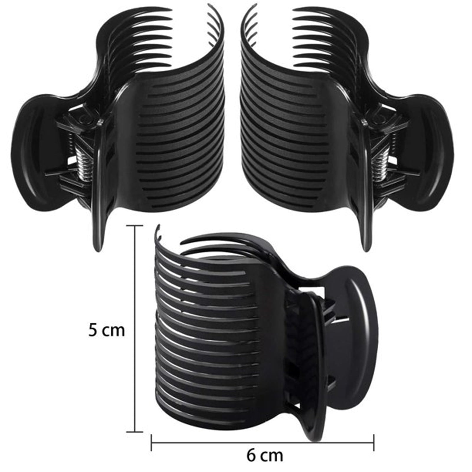 12 Pieces Hot Roller Clips Hair Curler Clips Replacement Roller Clips For Women Girls Hair Sec-tion Styling (Black) - Image 3