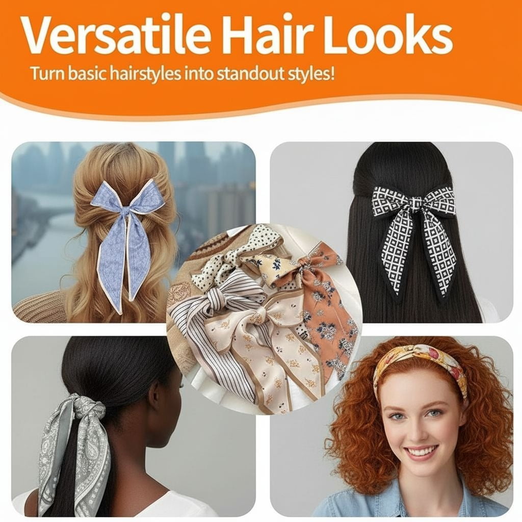 24PCS Fashion Headscarf for Women Multifunctional NeckHeadscarf Purse Scarf Headbands for Bags Hair Accessories - Image 5