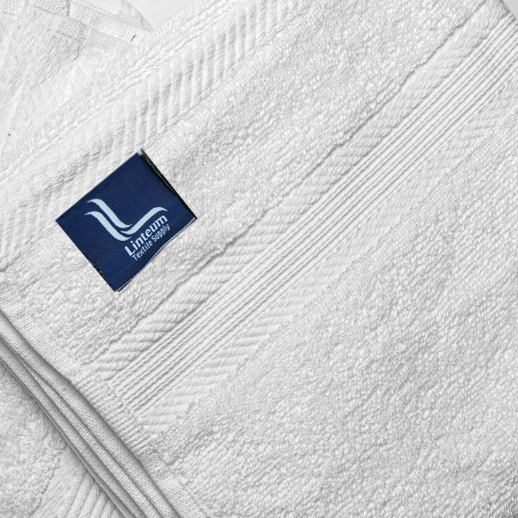 22x44 in, 100% Cotton Zero Twist Luxury Small Bath Towels (White) 6 Pack - Image 4