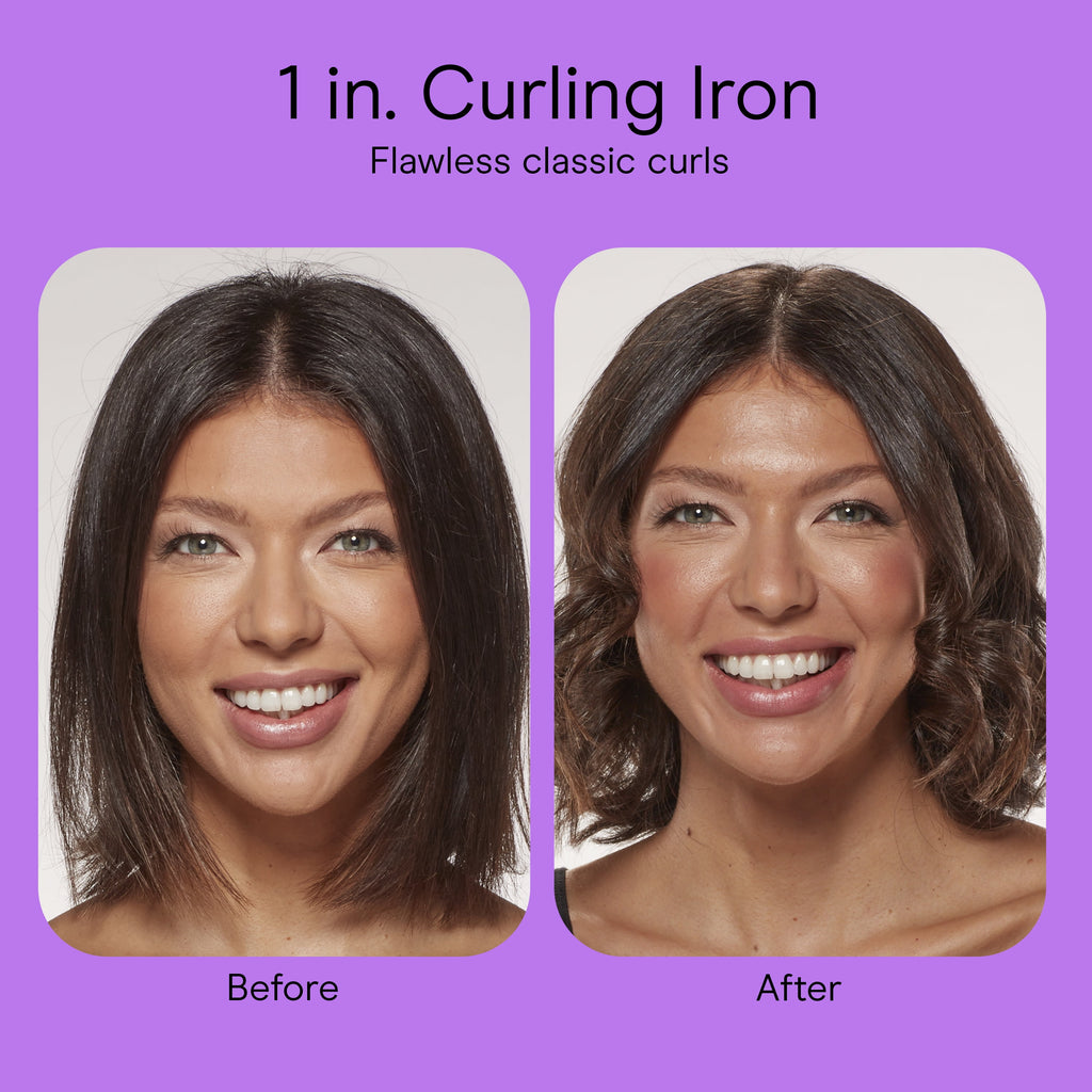 Ceramic Curling Iron, 1” Barrel, Classic Curls, 5 LED Heat Settings, 1 Count - Image 6