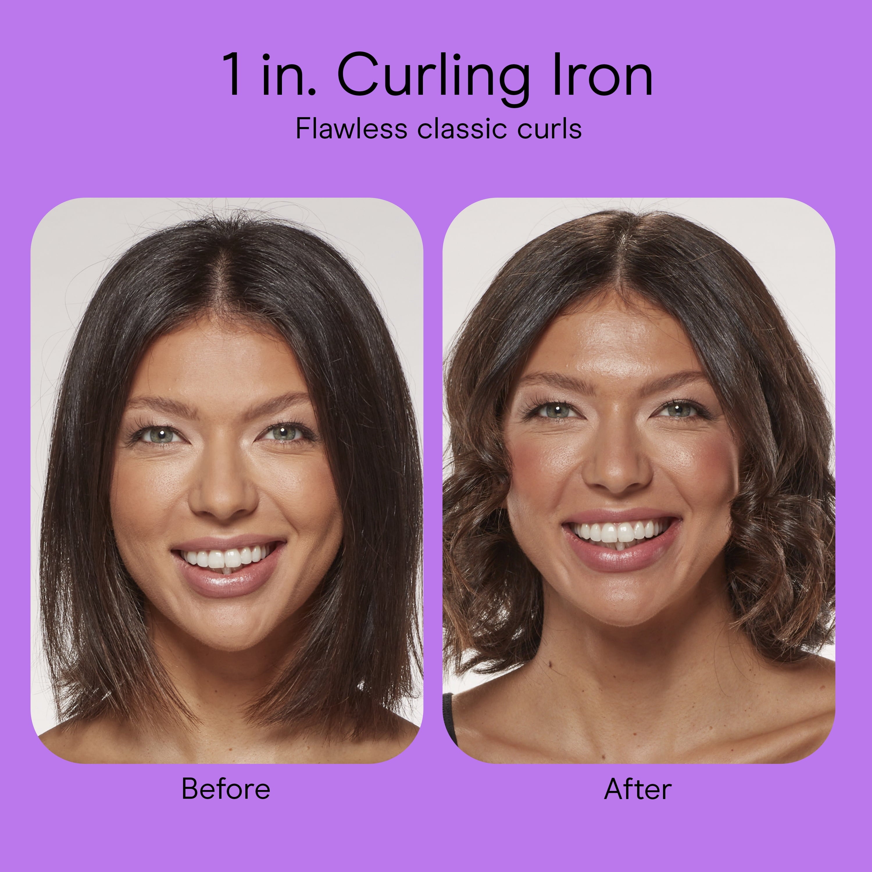 Ceramic Curling Iron, 1” Barrel, Classic Curls, 5 LED Heat Settings, 1 Count - Image 6