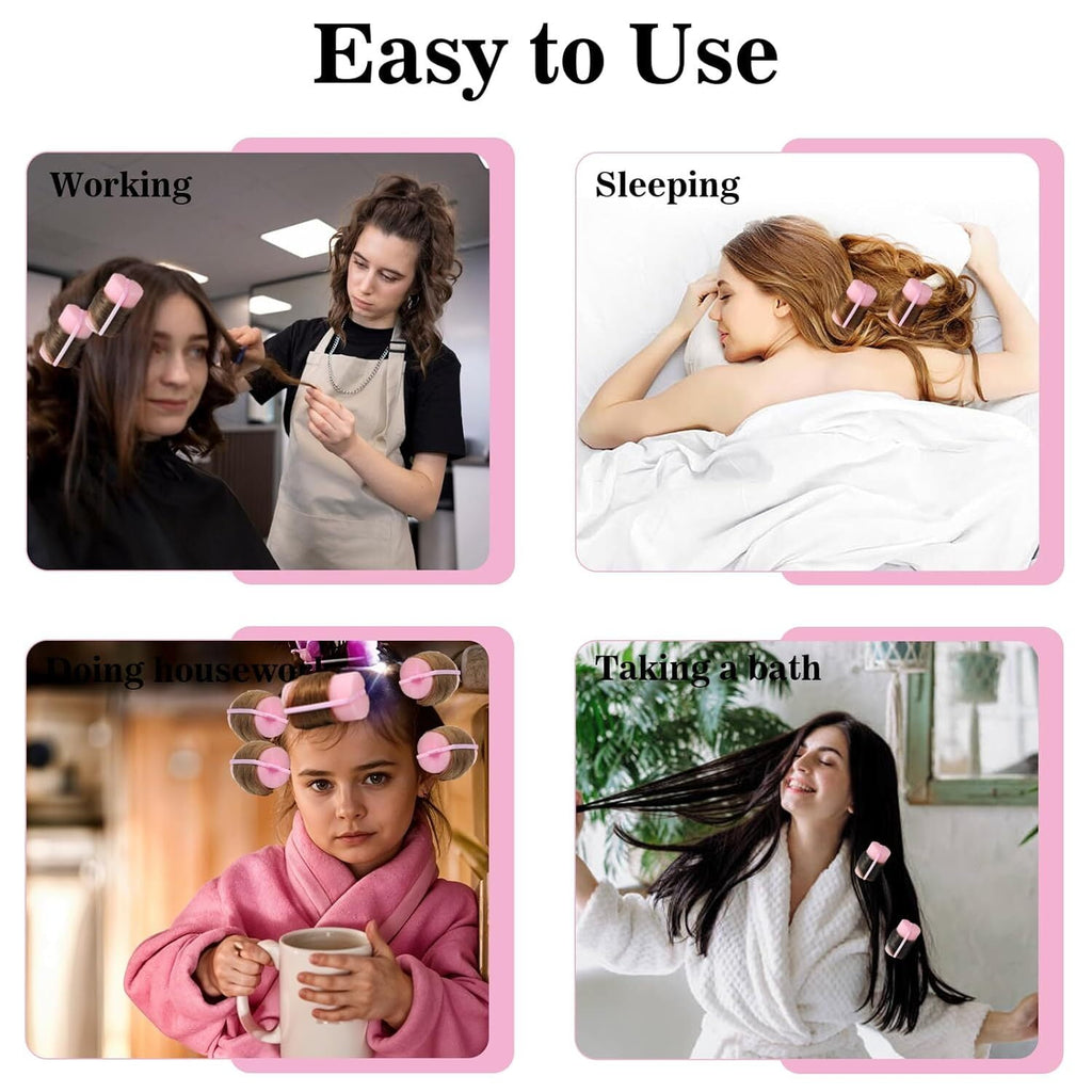 12 Pcs Sponge Hair Rollers,Jumbo Foam Heatless Curls Rollers for Short Long Hair,Flexible Sleeping Hairdressing Curle... - Image 5