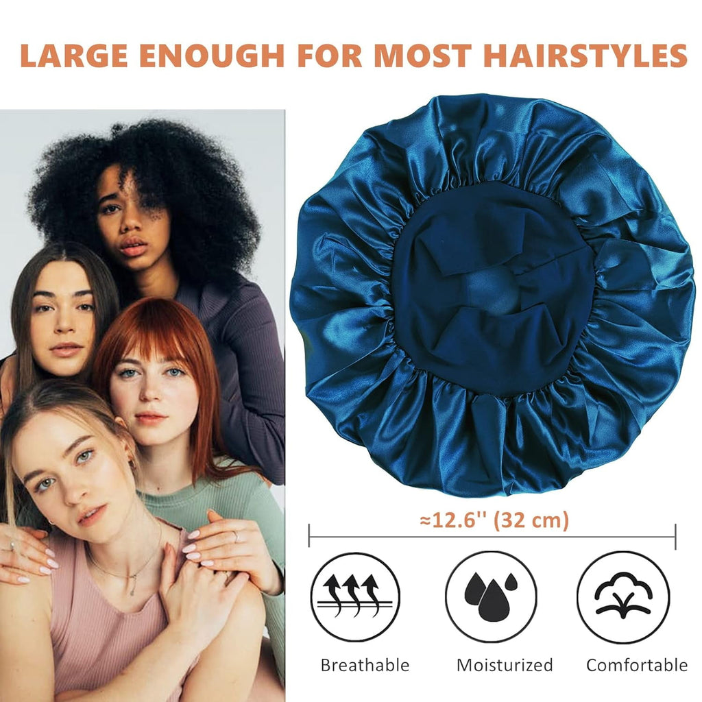 3 PCS Satin Bets for Black Women,Hair Bet for Sleeping, Satin Hair Cap for Curly Hair,Bet for Men,Bets Pack A - Image 2