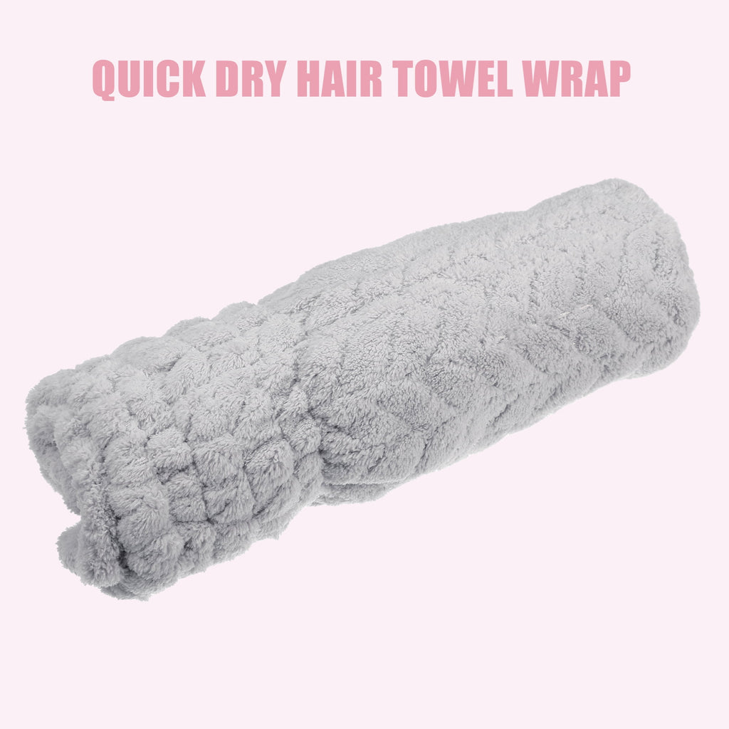 Shape Hair Drying Towel Dry Cap Quick Drying Lightweight Gray - Image 6