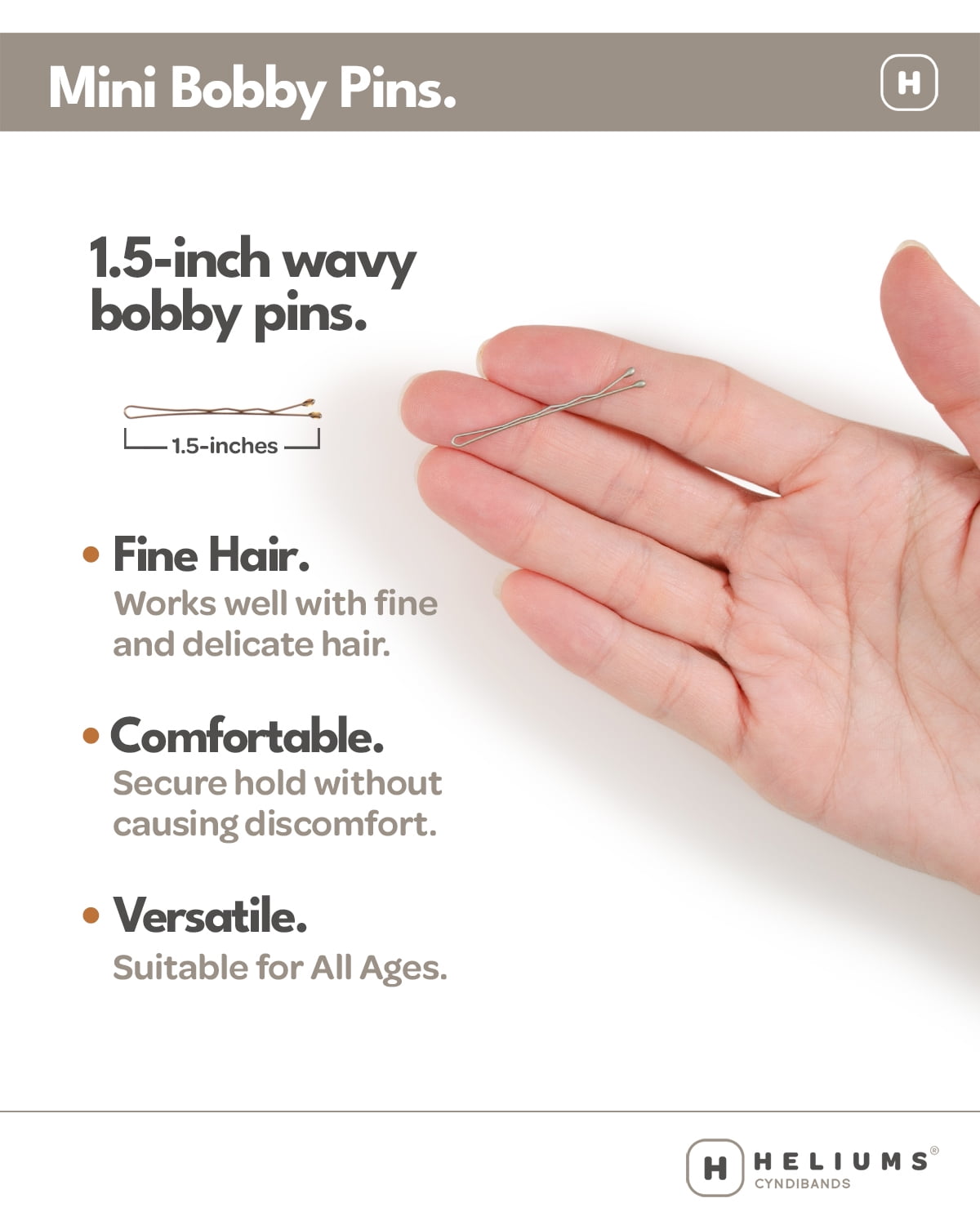 Heliums Mini Bobby Pins - Light Blonde - 40 Pack, 1.5 Inch Small Hair Pins For Thin Hair & Kids - Image 5