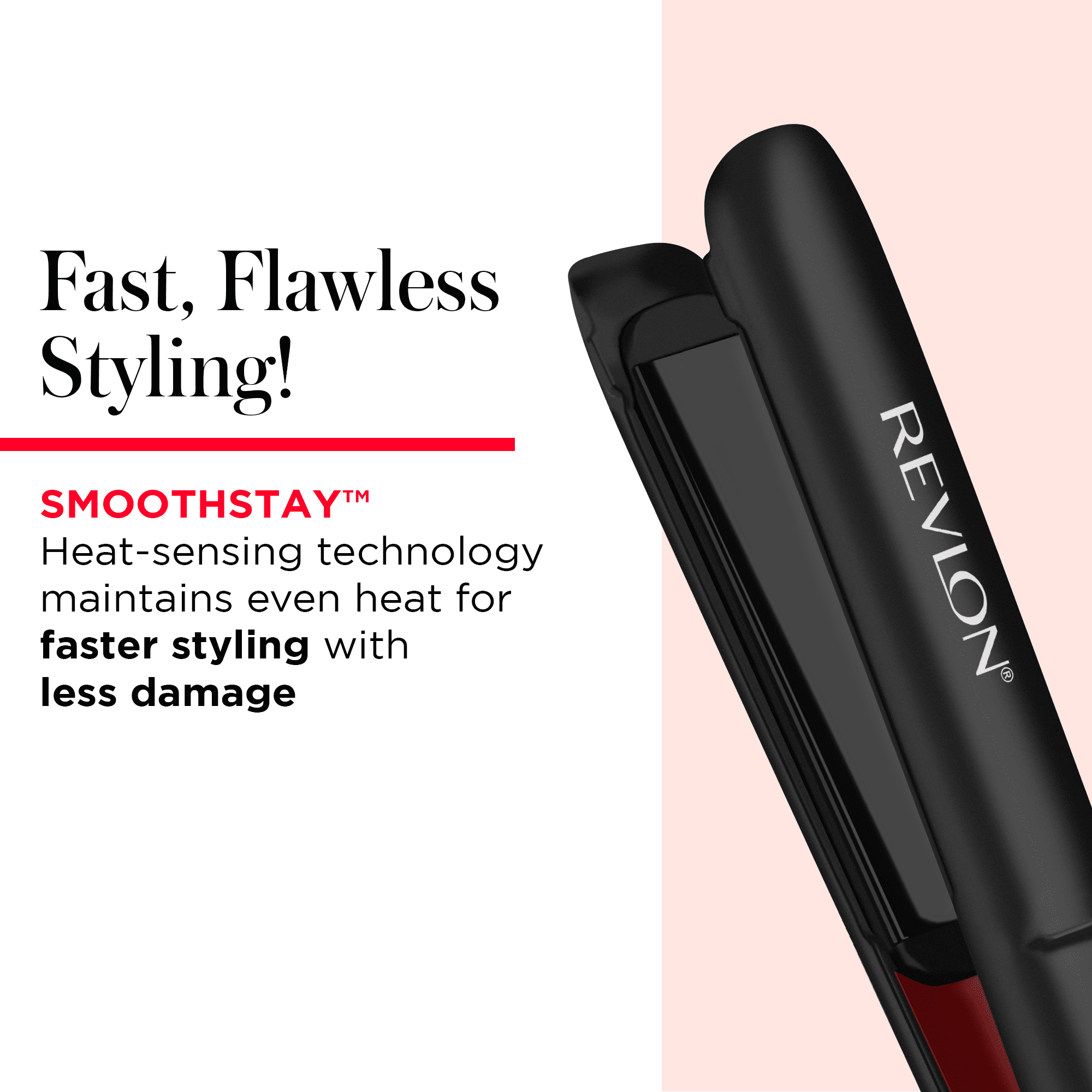 1" Coconut Oil-Infused Ceramic Flat Iron, Black - Image 4
