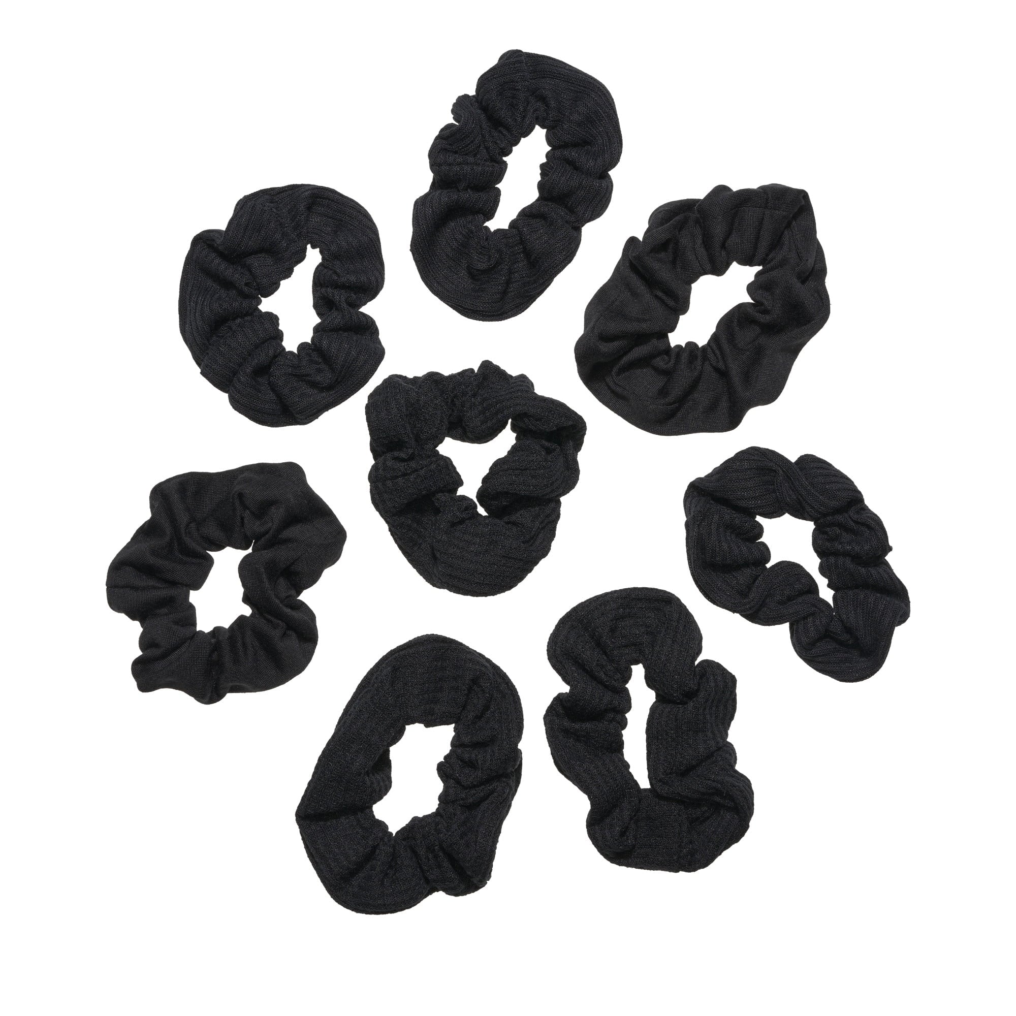 Ouchless Scrunchies, Gentle Hair Scrunchies, Black, 8 Ct - Image 3