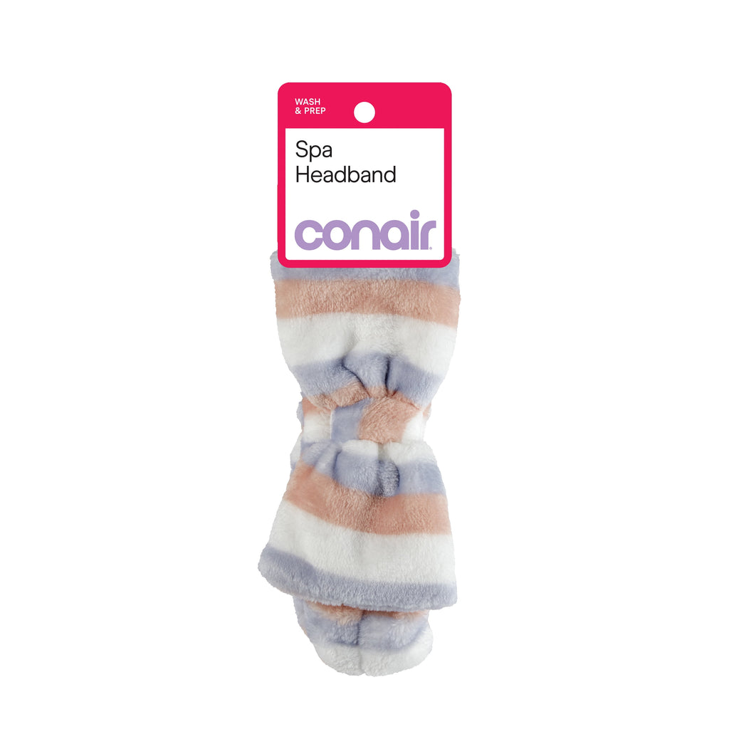 Striped Spa Headwrap with Bow for Face Washing and Beauty Routines - Image 6