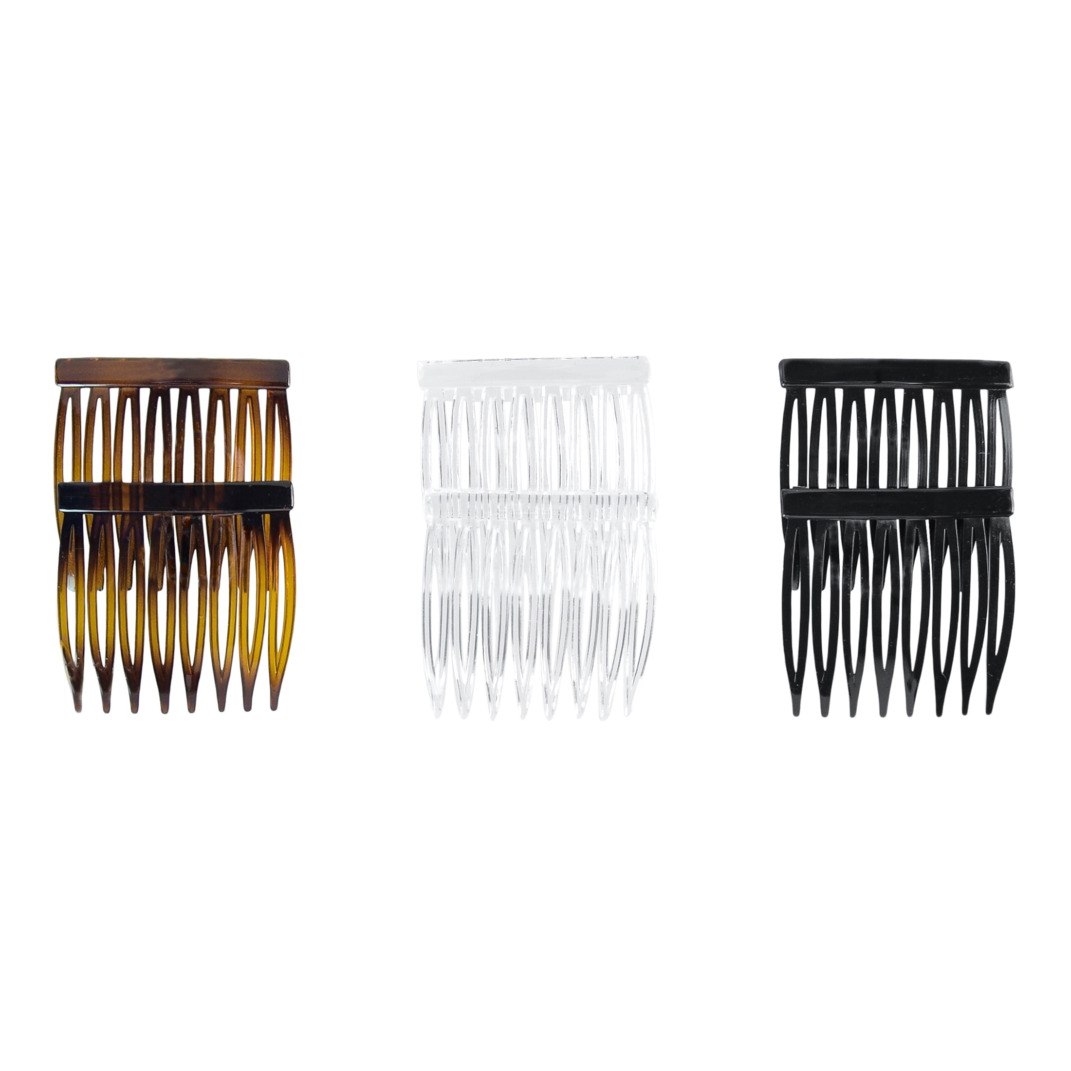 Small Plastic Side Hair Combs, Multicolor, 6 Count - Image 3