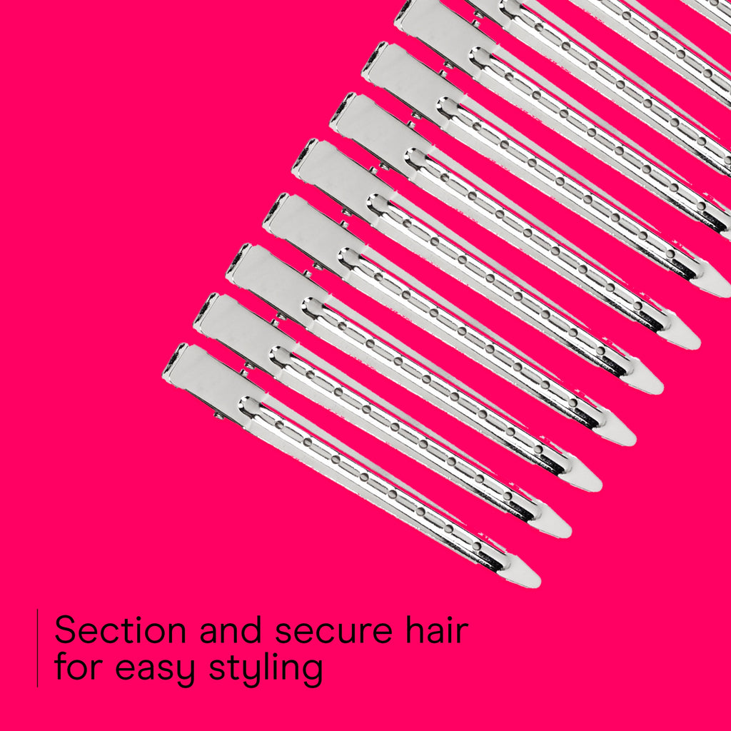 & Set Styling Clips, Silver Metal, 12 Count - Image 4