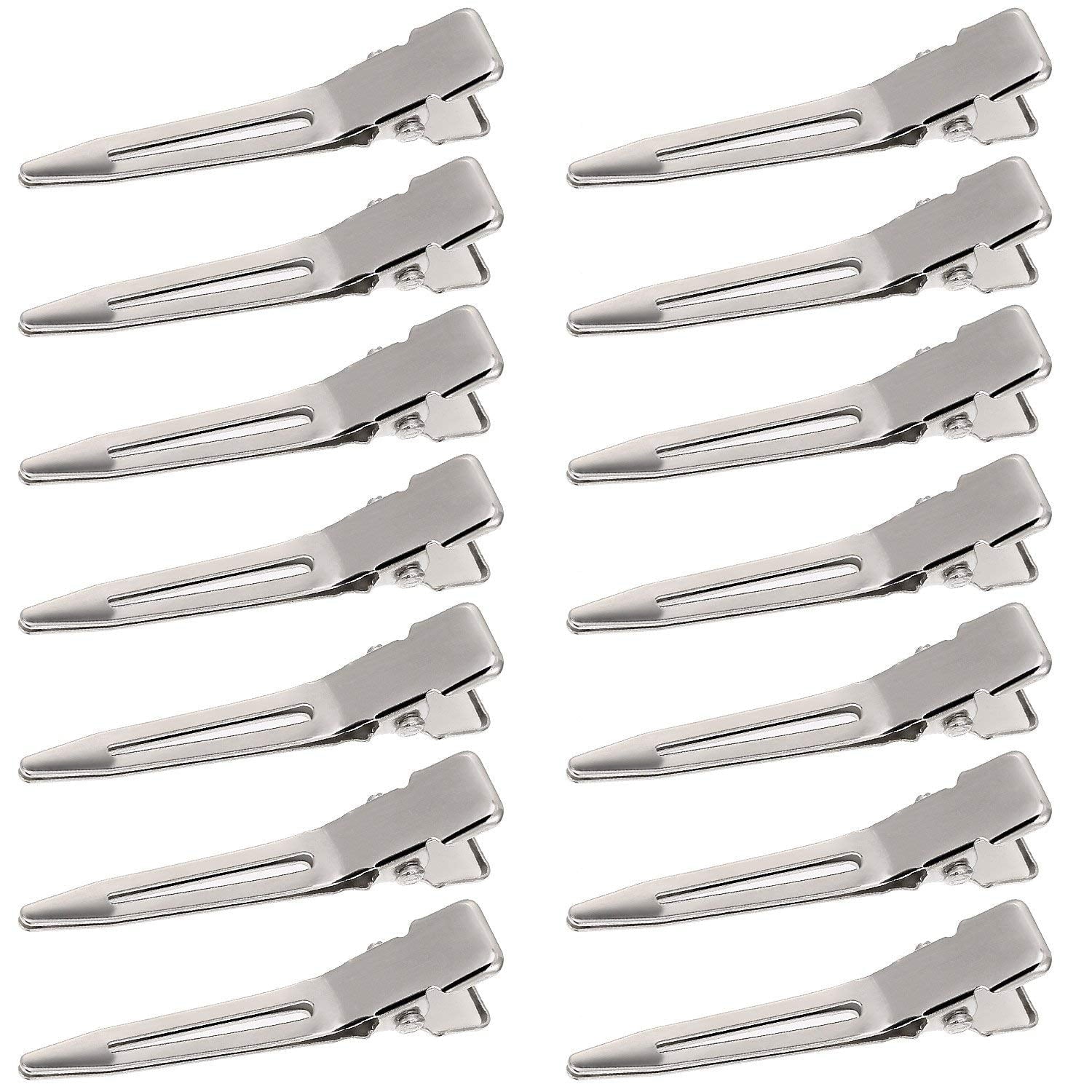 1.75 Prong Curl Metal Hair Clips for Dreads Lock Clips Hair Alligator Clips Silver Section Clips Metal Alligator Clip...