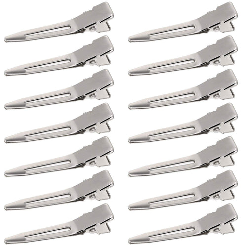 1.75 Prong Curl Metal Hair Clips for Dreads Lock Clips Hair Alligator Clips Silver Section Clips Metal Alligator Clip...