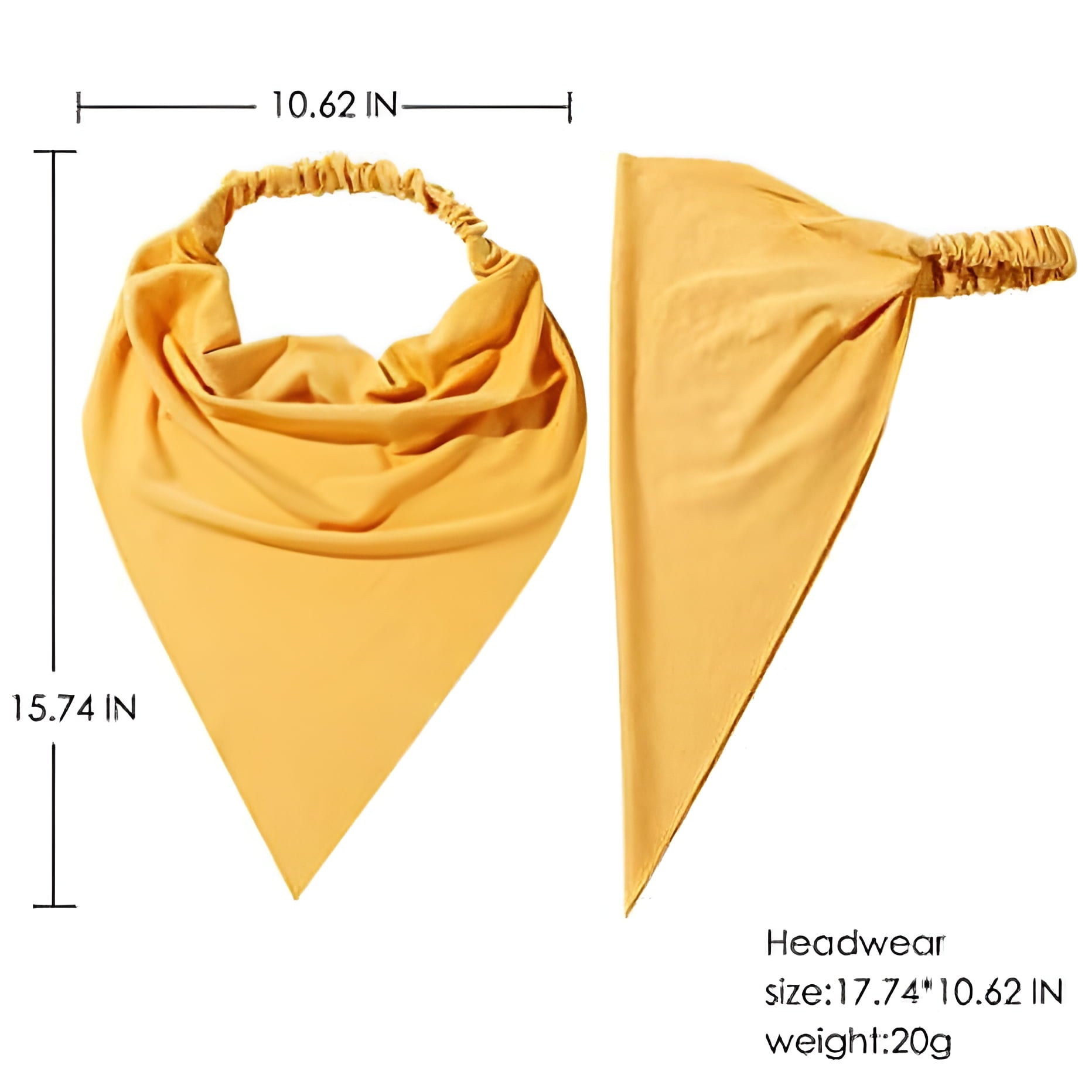 6 Pack Hair Scarf Headband for Women - Elastic Hair Kerchief Large Boho Triangle Bandana Head Scarf with Clips Non Sl... - Image 6