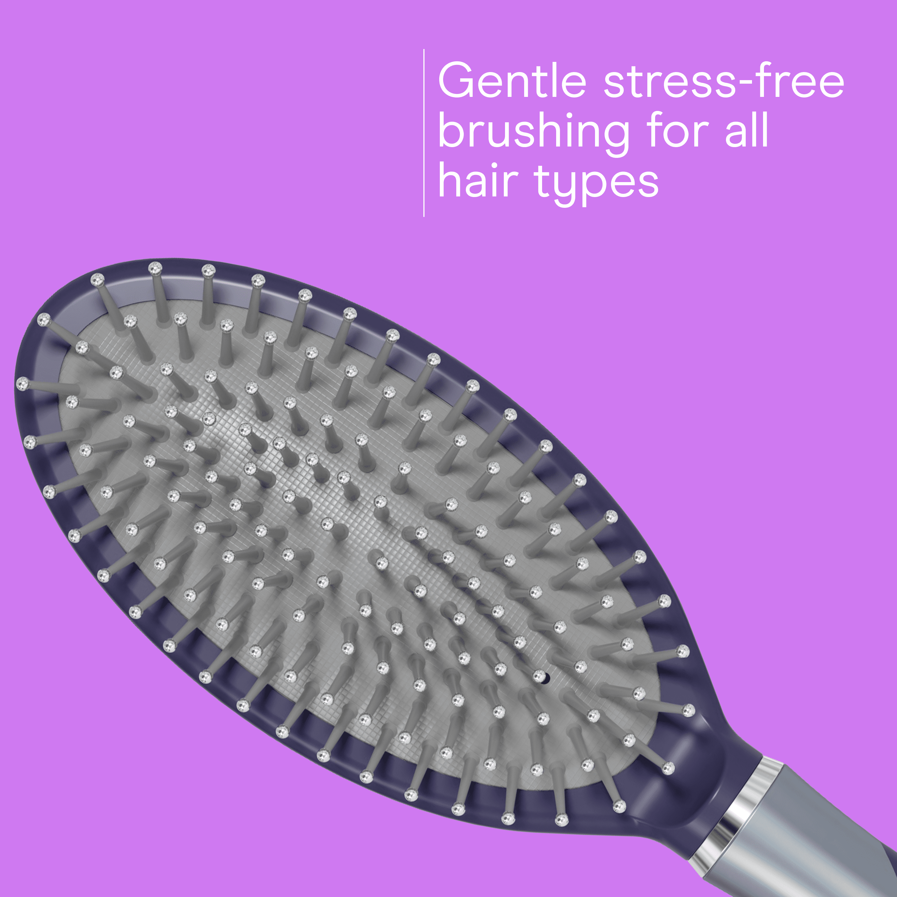 Finish Metal Bristle Cushion Hair Brush, All Hair Types, 1 Count - Image 4