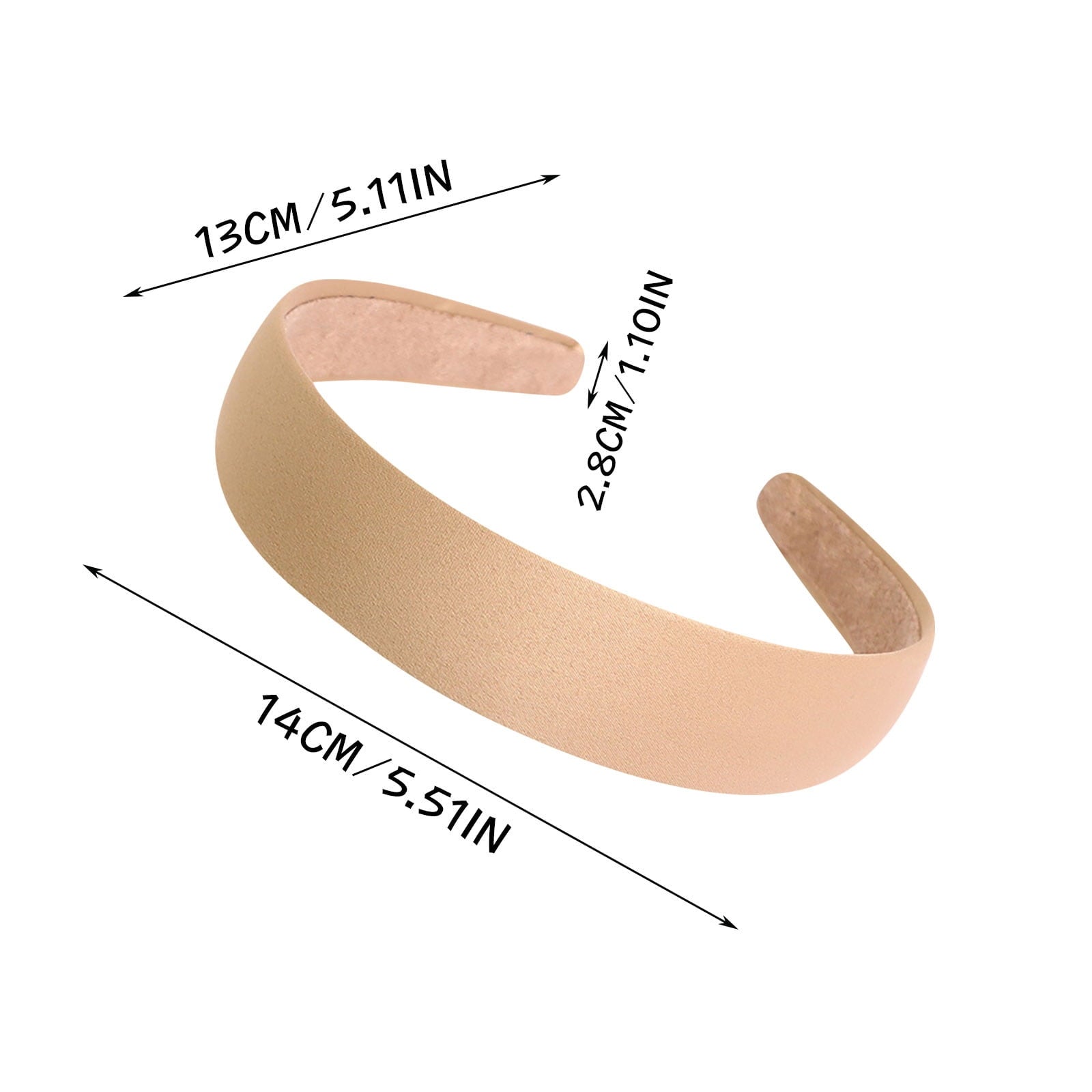 Women Wide Elastic Fashion Headbands Head Hoop Hair Accessories Thick Headwear for Women Girls Hair Band Khaki - Image 3