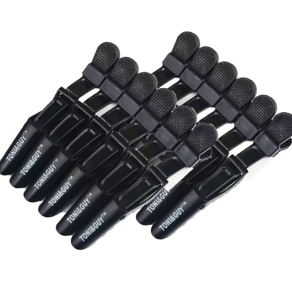 12 Pcs Alligator Clips for Hair Styling Matte Alligator Crocodile Clips for Women Hair Sectioning(Black)