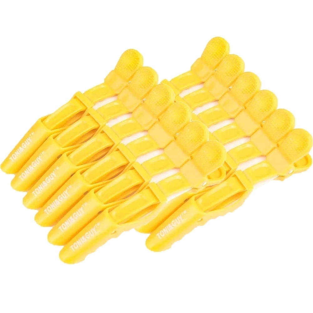 12 Pcs Alligator Clips for Hair Styling Matte Alligator Crocodile Clips for Women Hair Sectioning(Yellow)
