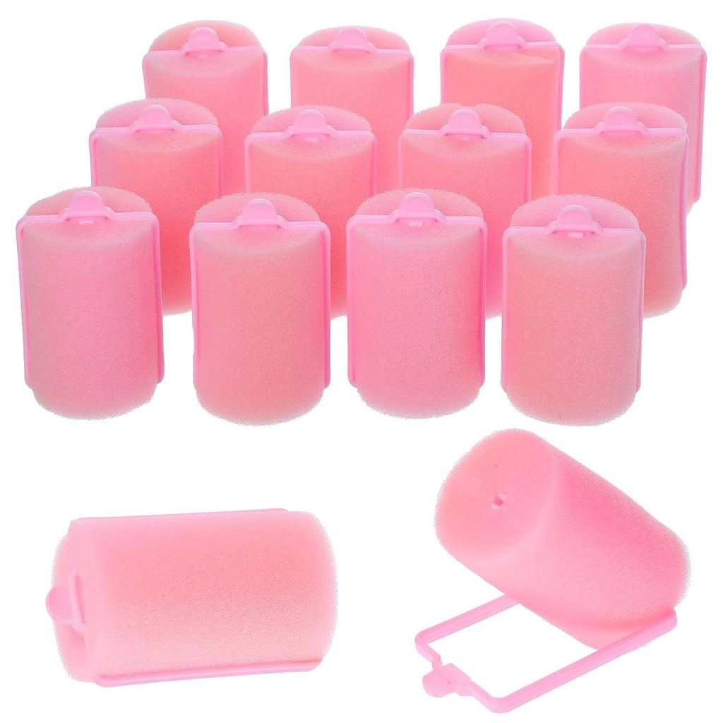 12 Pcs Sponge Hair Rollers,Jumbo Foam Heatless Curls Rollers for Short Long Hair,Flexible Sleeping Hairdressing Curle...
