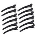 12Pcs Black Plastic Hair Styling Clips Duckbill Clips Alligator Clips Professional Salon Hair Clips for Hair Styling ...