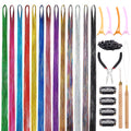 13 Colors Hair Tinsel Kit, 48 Inch 6600 Strands Glitter Fairy Hair Tinsel Extensions with Tools, Heat Resistant Holographic Hair Accessories