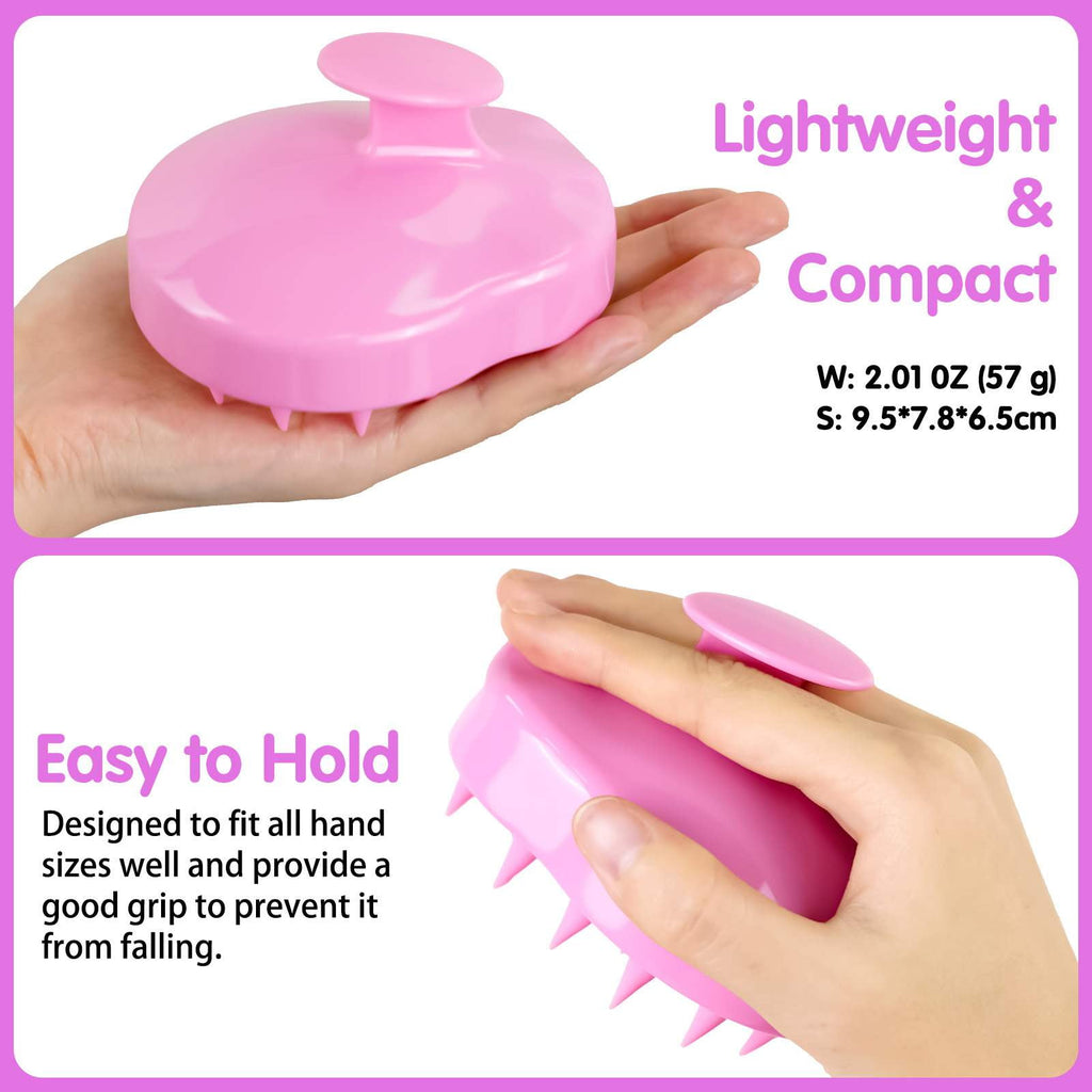 2-Pack Silicone Hair Scalp Massager Shampoo Brush, Multi-Use Comb for Head Massage & Bath, Improve Blood Circulation,... - Image 6