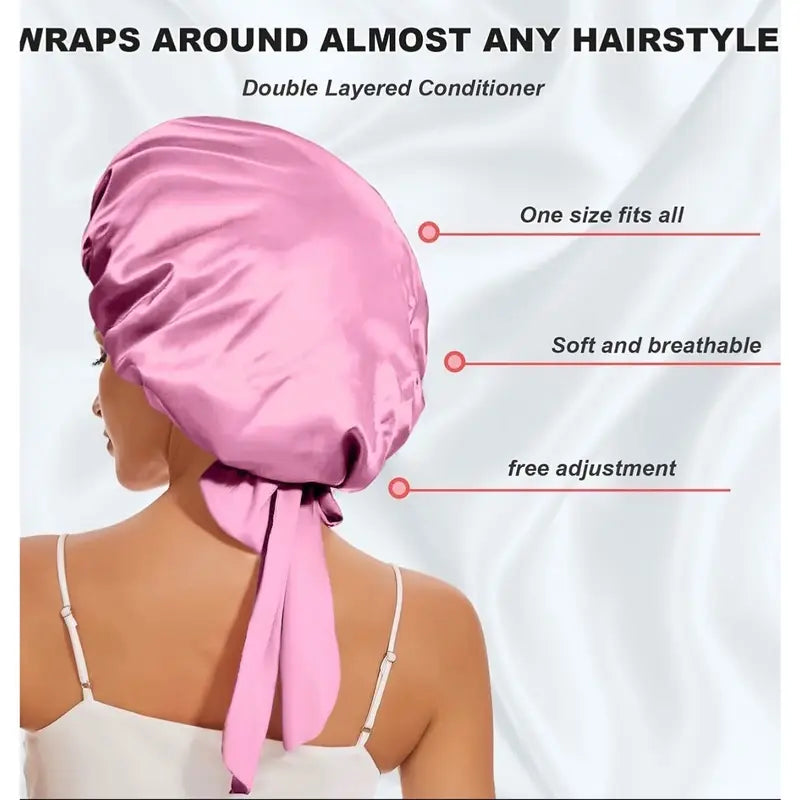 for Women – Lightweight Single Layer Hair with Adjustable Tie Band for Curly & Natural Hair - Image 2