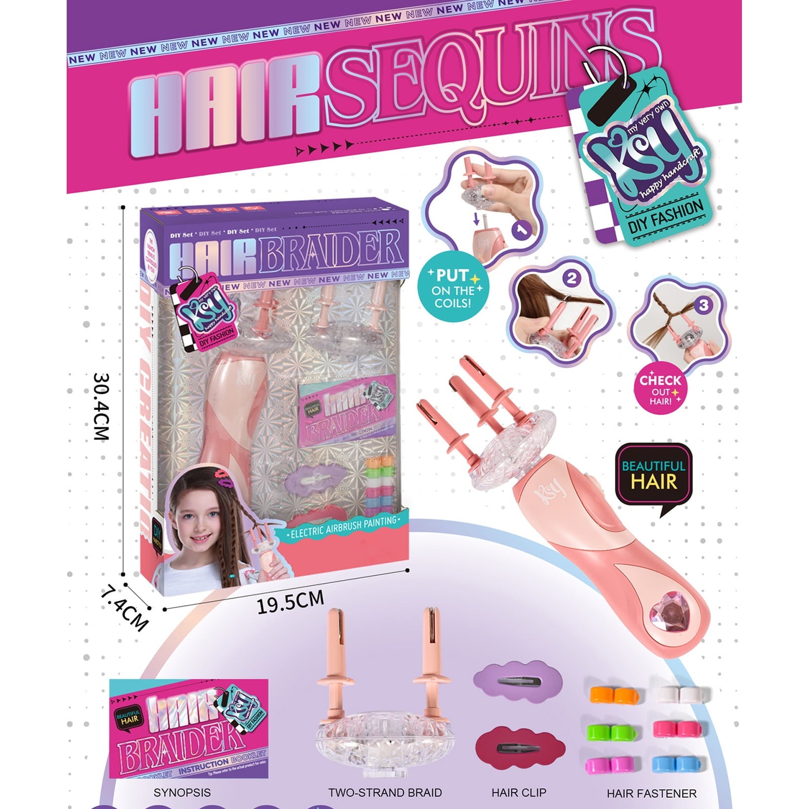 Electric Hair Braiding Kits Hair Styling Machine Popular Hairstyle Making Tool for Women Girl Quick Twist Hair Braider - Image 5