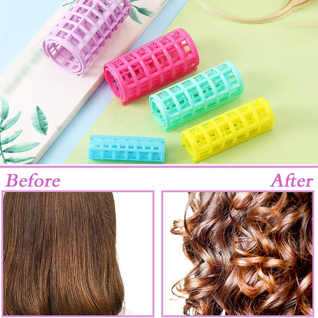 30 Plastic Hair Rollers, 5 Sizes Self-Grip Curlers, Hair Rollers for Long Medium Short Thin Fine Hair, No Heat Requir... - Image 5