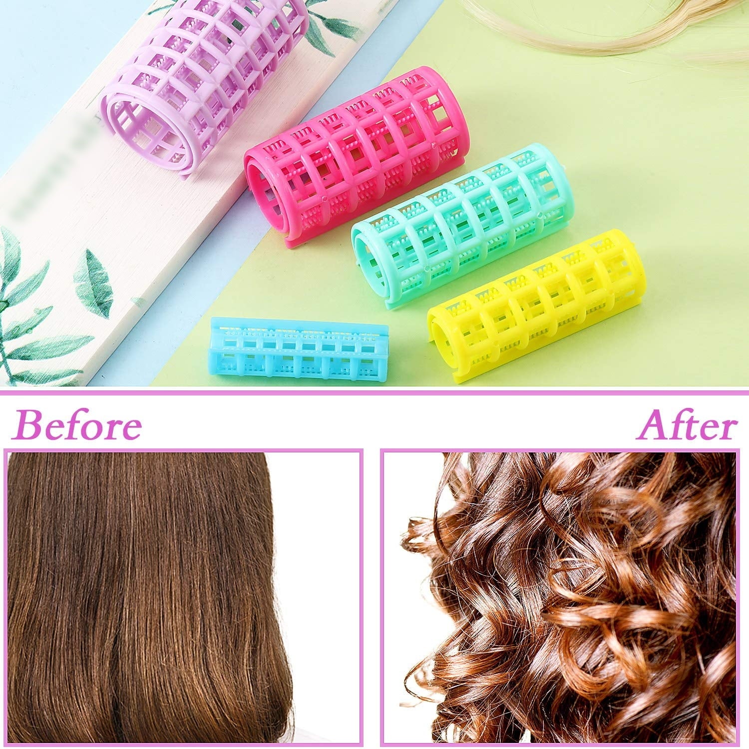 30 Plastic Hair Rollers, 5 Sizes Self-Grip Curlers, Hair Rollers for Long Medium Short Thin Fine Hair, No Heat Requir... - Image 5