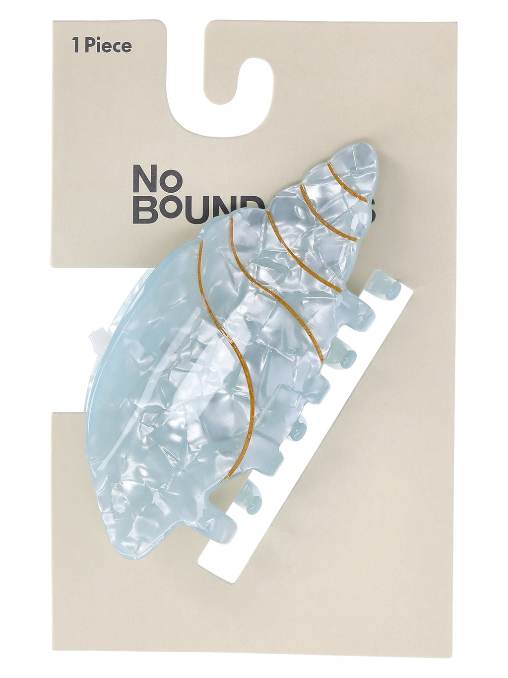 Conch Shell Hair Claw Clip, Aqua - Image 2