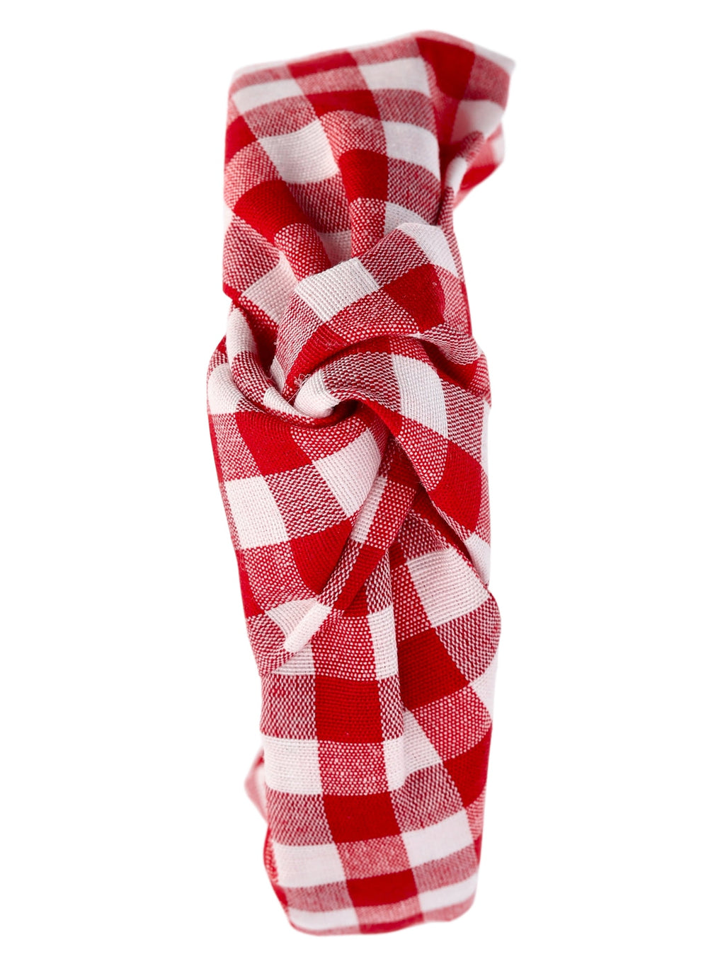 Time and Tru Women's Top Knot Gingham Headband, Red - Image 3