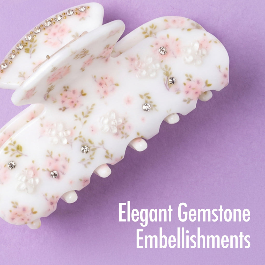 Goody Faux Fleur Claw Hair Clip, Floral Print, 1 Count - Image 5