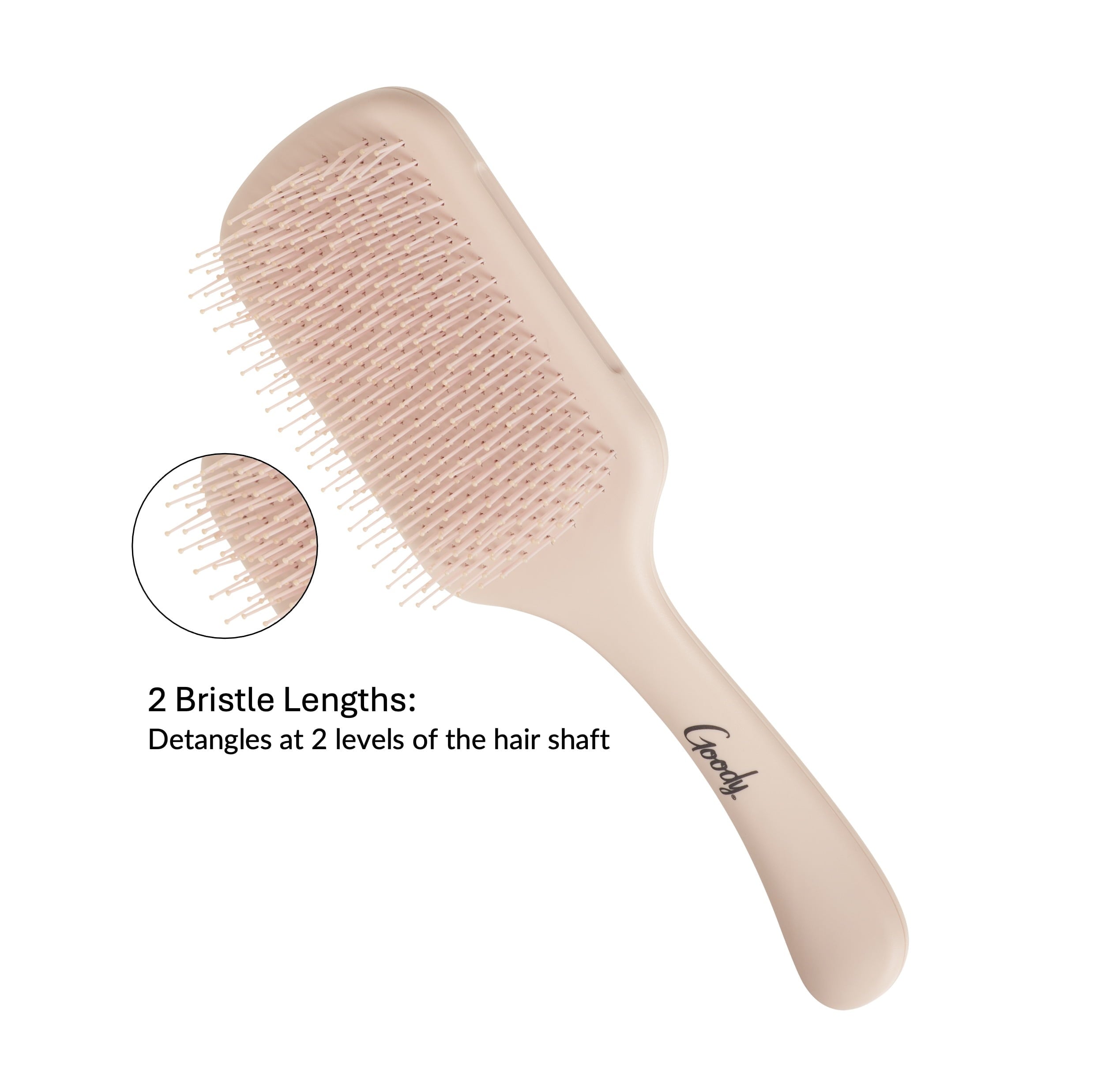 Tanglefix Paddle Brush Pink 1Ct Flexible Bristles, All Hair Types - Image 2